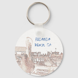Keychain - Pelicans on Pier