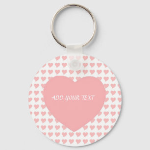 Keychain Pink Heart Valentine Gift ZIZZAGO
