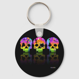 Keychain - POP ART SKULLS