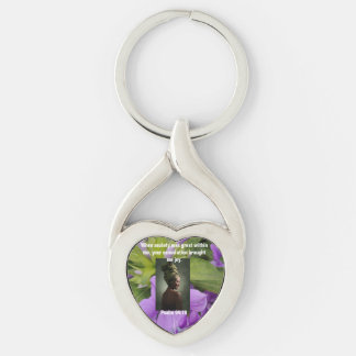 keychain, purple, green, prayer, protection, key ring