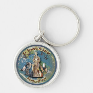 Keychain - Saint Francis of Assisi Protect My Pet