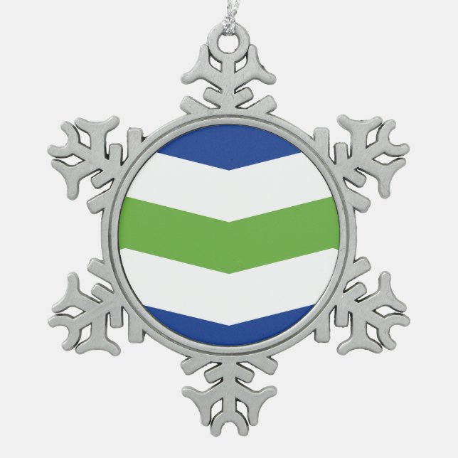 Keychain Snowflake Pewter Christmas Ornament (Front)