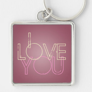 Keychain Vintage I Love You Disco Grunge Customise