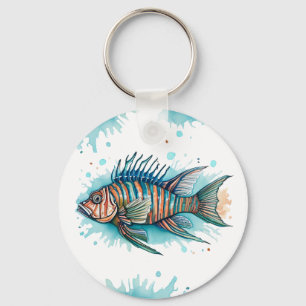 Keychain - Watercolor Series: Lionfish
