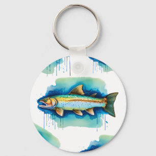 Keychain - Watercolor Series: Trout/Salmon