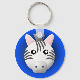 keychain with animal: zebra