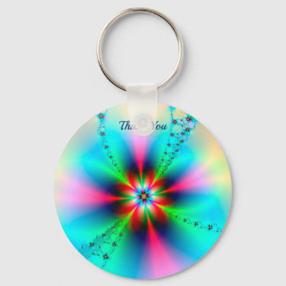 Keychain with Artistic Floral Design