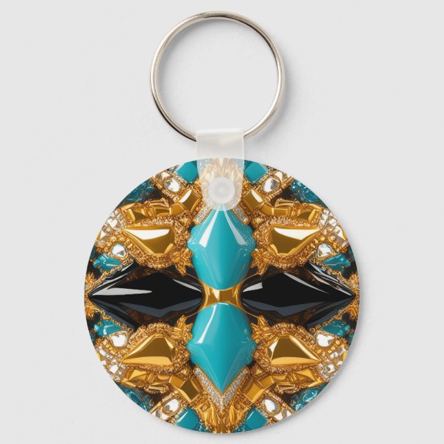 Keychain with Bahamas Colours Design (Front)