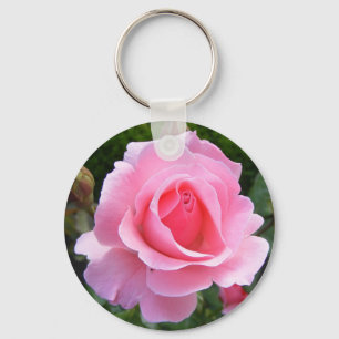 Keychain with beautiful pink rose