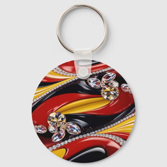 Keychain with Belgian Colours Design (Front)