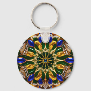 Keychain with Brazil Colours Design