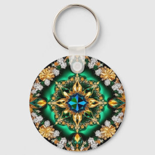 Keychain with Brazilian Colours Design