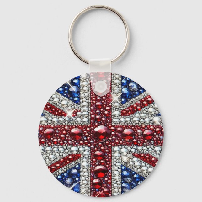 Keychain with British Colours Design (Front)