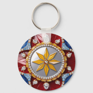 Keychain with Colombian Colours Design
