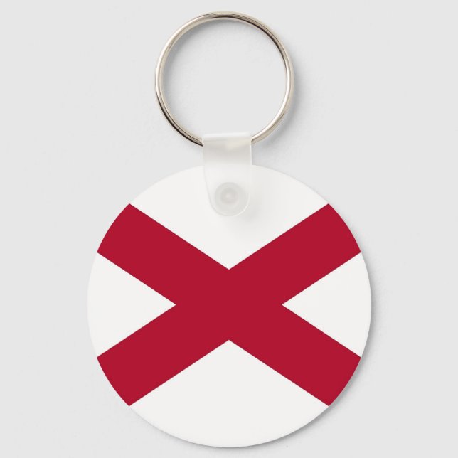 Keychain with Flag of Alabama State (Front)