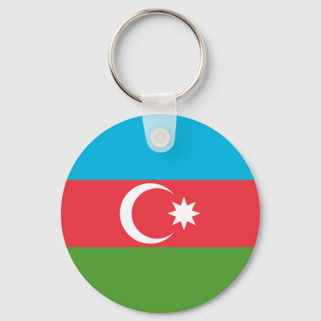 Keychain with Flag of Azerbaijan (Front)