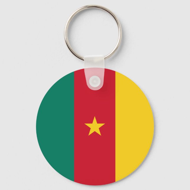Keychain with Flag of Cameroon (Front)
