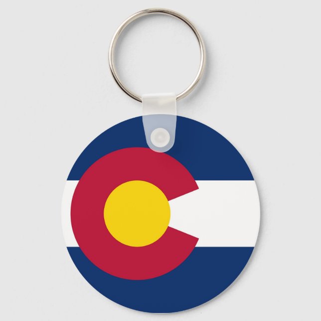 Keychain with Flag of Colorado State (Front)
