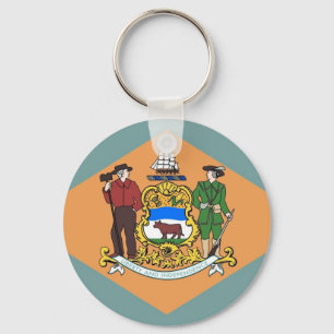 Keychain with Flag of Delaware State