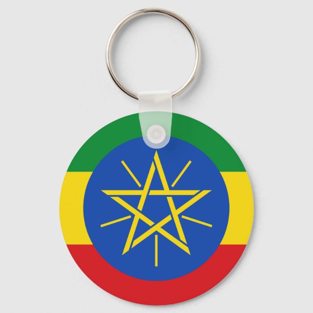 Keychain with Flag of Ethiopia (Front)