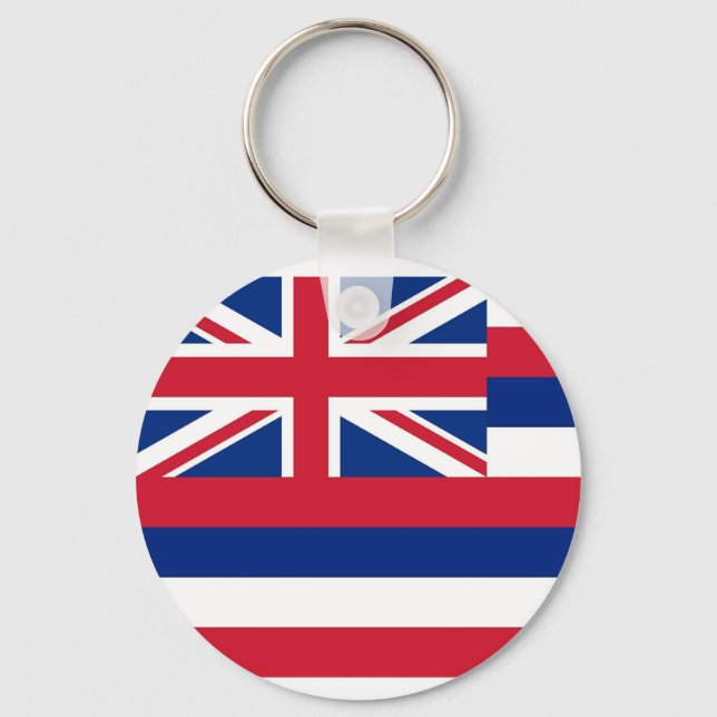 Keychain with Flag of Hawaii State (Front)