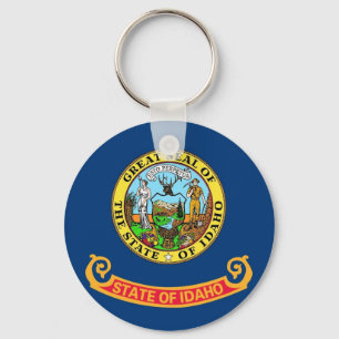 Keychain with Flag of Idaho State