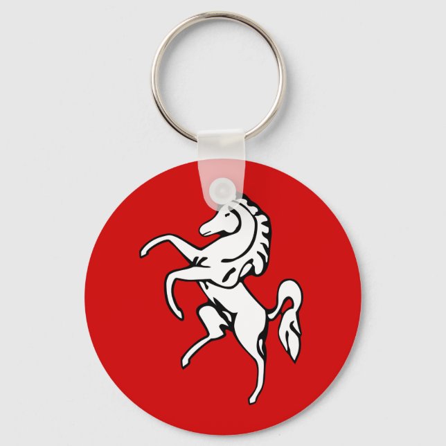 Keychain with Flag of Kent, England (Front)