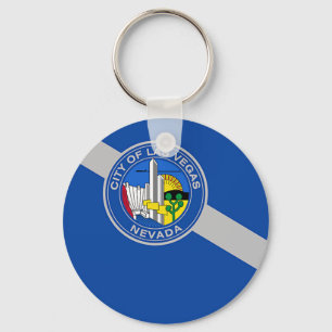Keychain with Flag of Las Vegas City, USA