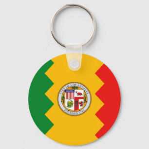 Keychain with Flag of Los Angeles, California