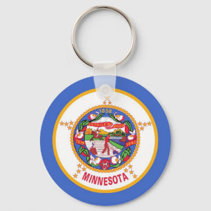Keychain with Flag of Minnesota State