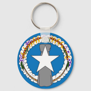 Keychain with Flag of Northern Mariana Islands