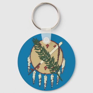 Keychain with Flag of Oklahoma State