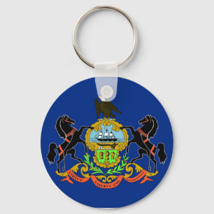Keychain with Flag of Pennsylvania State