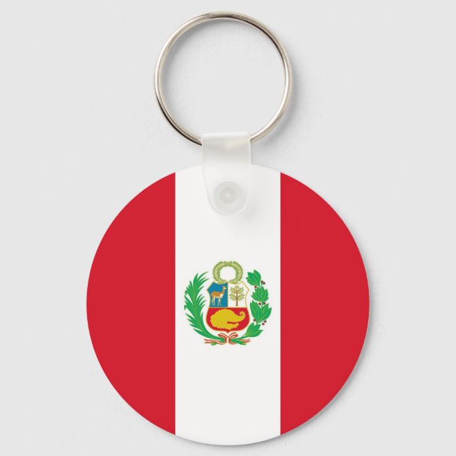 Keychain with Flag of Peru (Front)