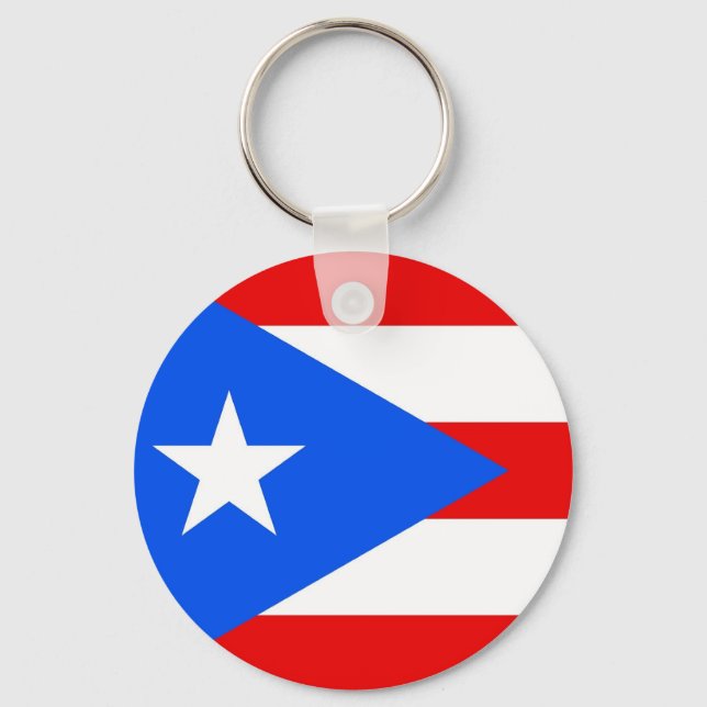 Keychain with Flag of Puerto Rico (Front)