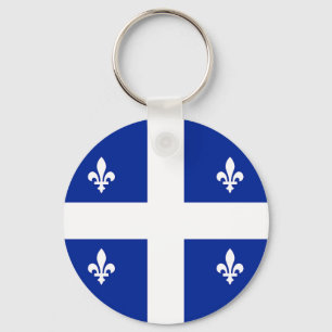 Keychain with Flag of Quebec, Canada