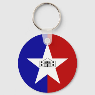 Keychain with Flag of San Antonio City, USA