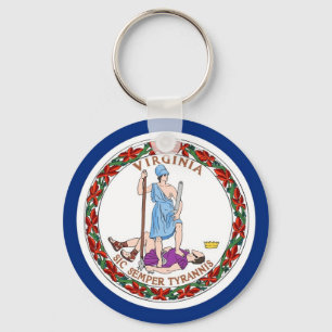 Keychain with Flag of Virginia State
