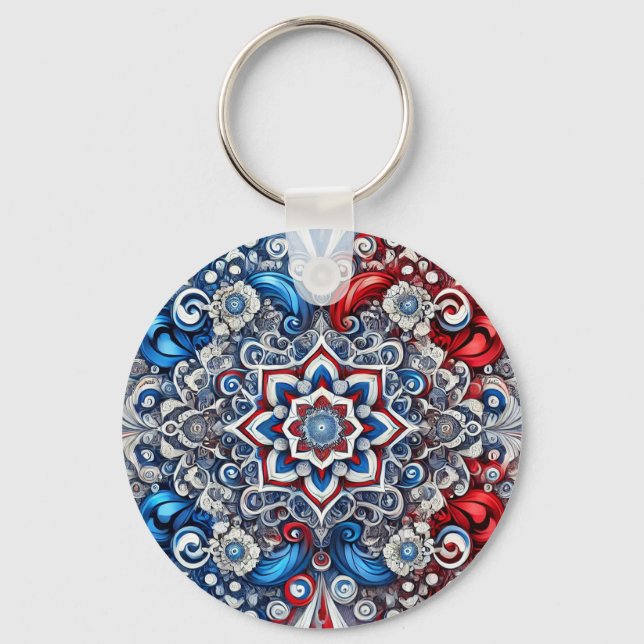 Keychain with French Colours Design (Front)