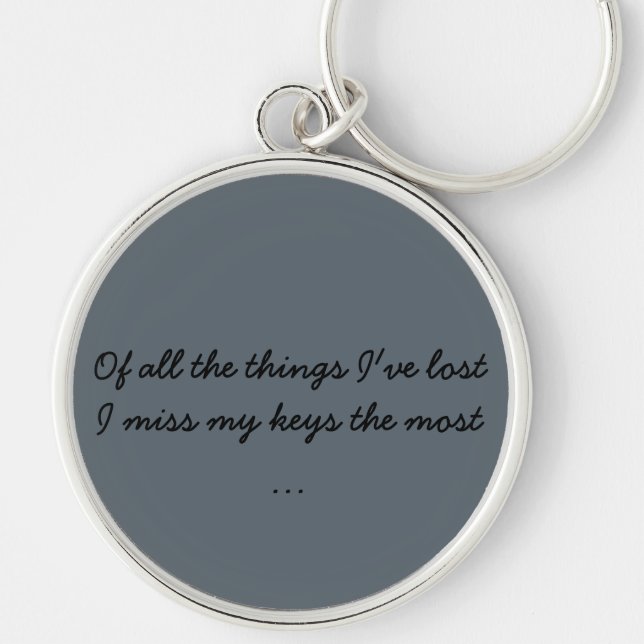 keychain with funny message (Front)