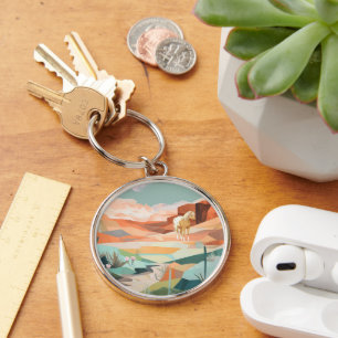 Keychain with Horse & Midwestern Scenic