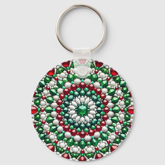 Keychain with Italian Colours Design (Front)