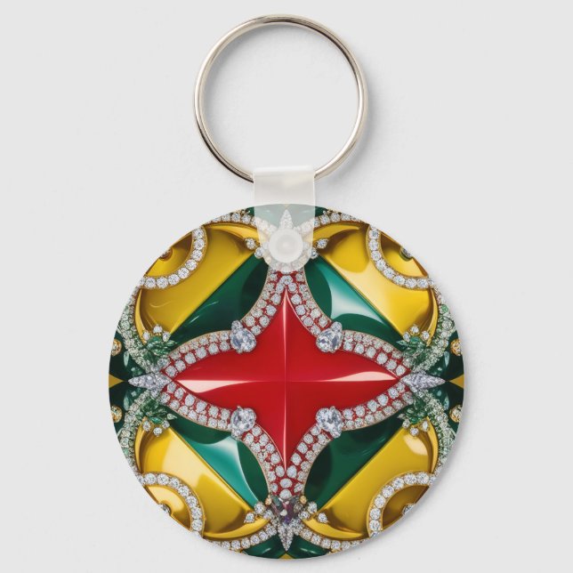 Keychain with Los Angeles Colours Design (Front)