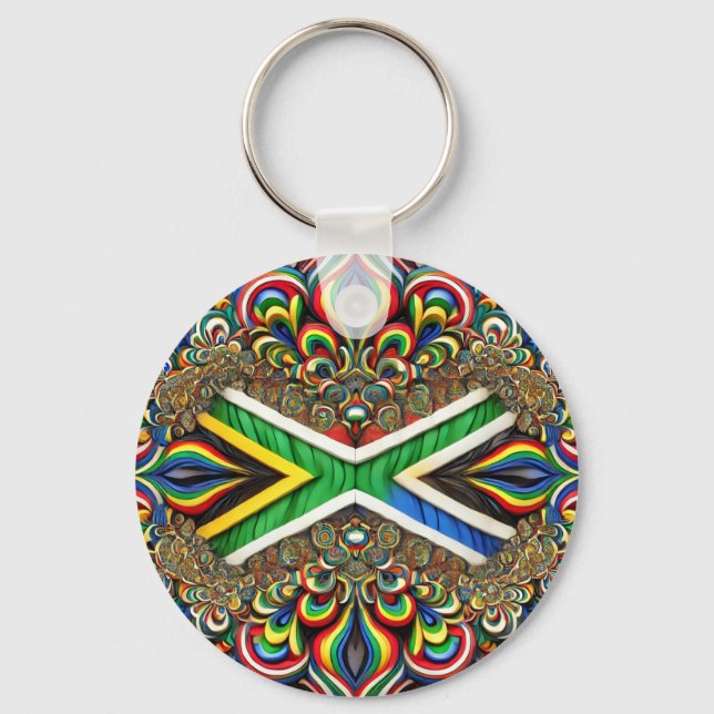 Keychain with South African Colours Design (Front)