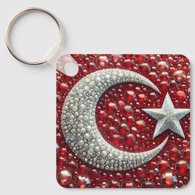 Keychain with Turkish Colours Design (Front)