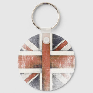 Keychain with Vintage Great Britain Flag