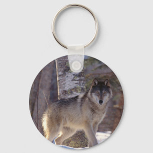 Keychain-Wolf Key Ring