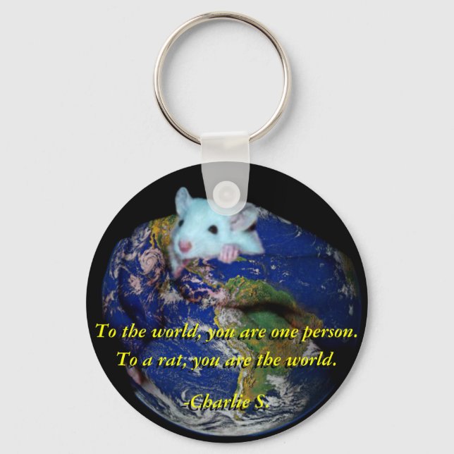 Keychain: World Rat Key Ring (Front)
