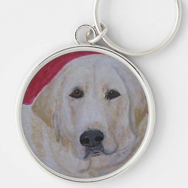 Keychain, Yellow Labrador Retriever Key Ring (Front)