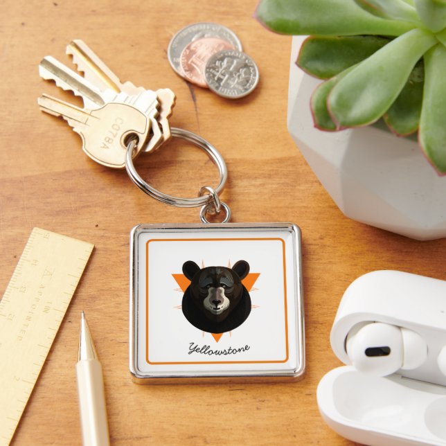 Keychain-Yellowstone Bear Key Ring (Desk)
